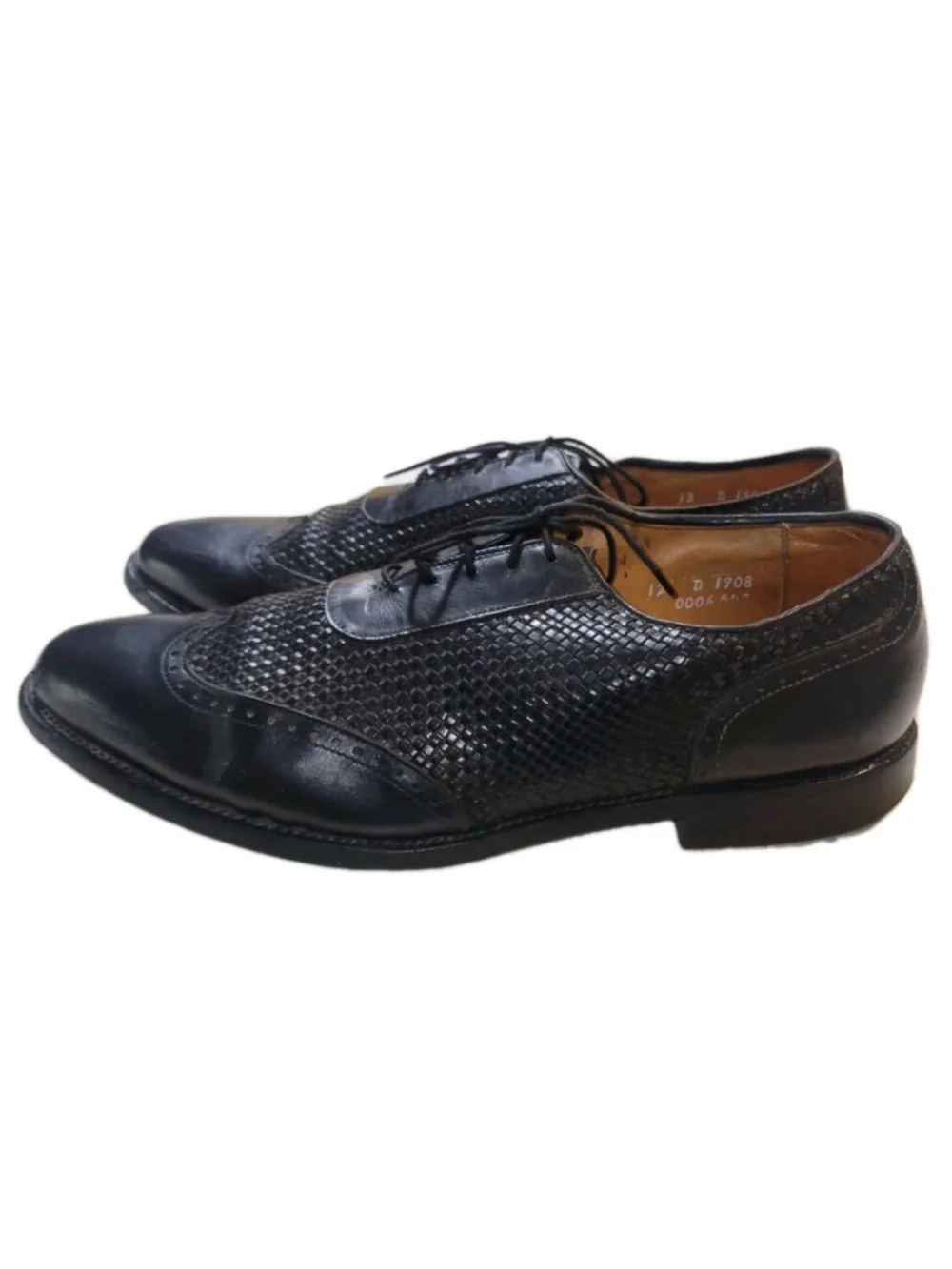 ALLEN EDMONDS Hampstead Men's Black Lace-Up Genuine Leather Oxford Shoes Size 12